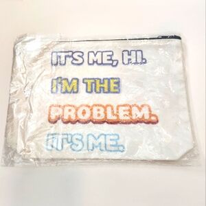 Taylor Swift Bundle "It's me,Hi I'm the Problem" Makeup Bag/100 Sticker NWOT